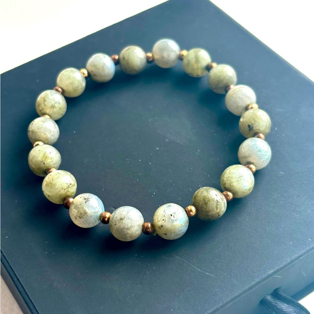 Labradorite Bead Crystal Bracelet